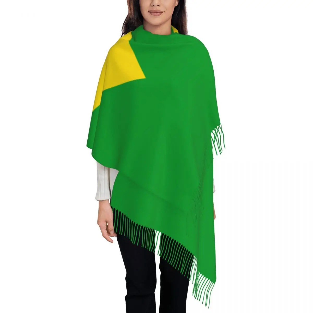 

Brazil Flag Womens Warm Winter Infinity Scarves Set Blanket Scarf Pure Color