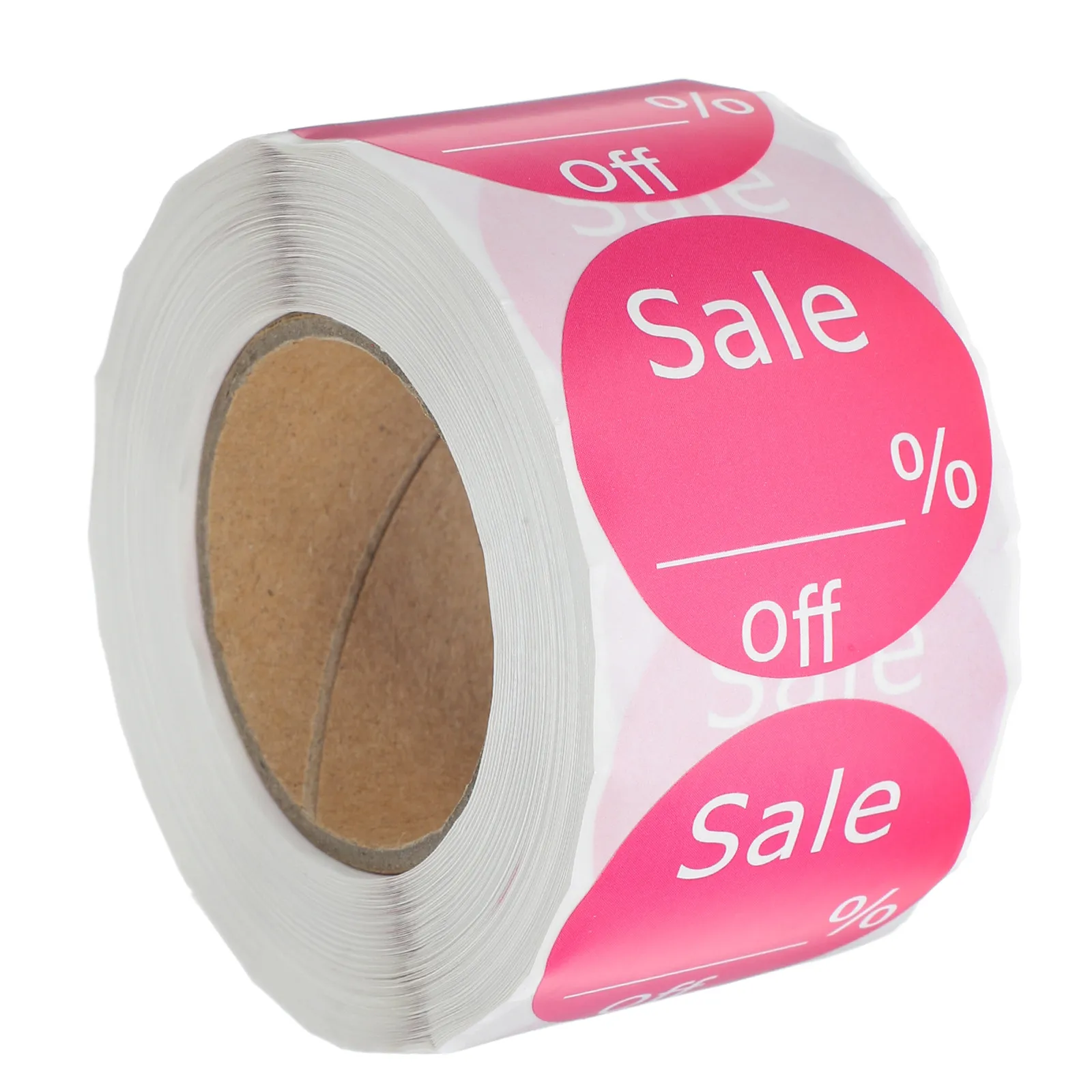 1 Roll Round Adhesive Price Labels Bright Colorful Pre-Priced Decals for Market Supermarket Retail Stores Small Business Sale