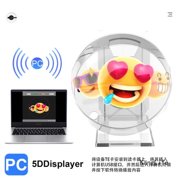 Mini 3D ologramma proiettore Fan Led Sign lettore olografico telecomando macchina pubblicitaria 3D Fan pubblicità Logo Light