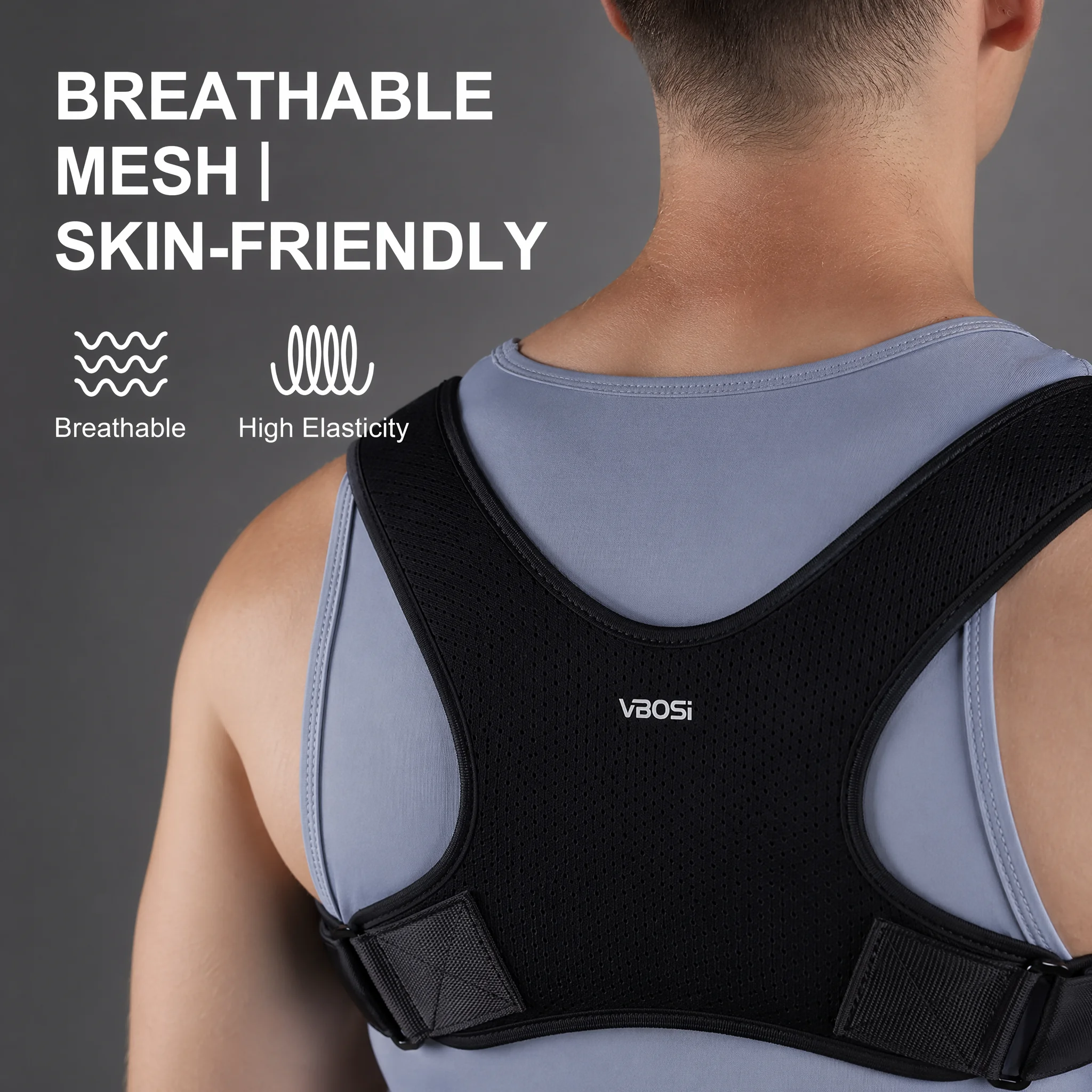 Adjustable Posture Corrector for Men & Women, Invisible Upper Back Brace for Clavicle Support, Neck Shoulder Pain Relief