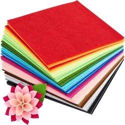 40Pcs Craft Felt Fabric Sheet Set Mixed Color Nonwoven Needlework Felt Cloth For Kids Sewing Scrapbooking DIY Patchwork Quilting