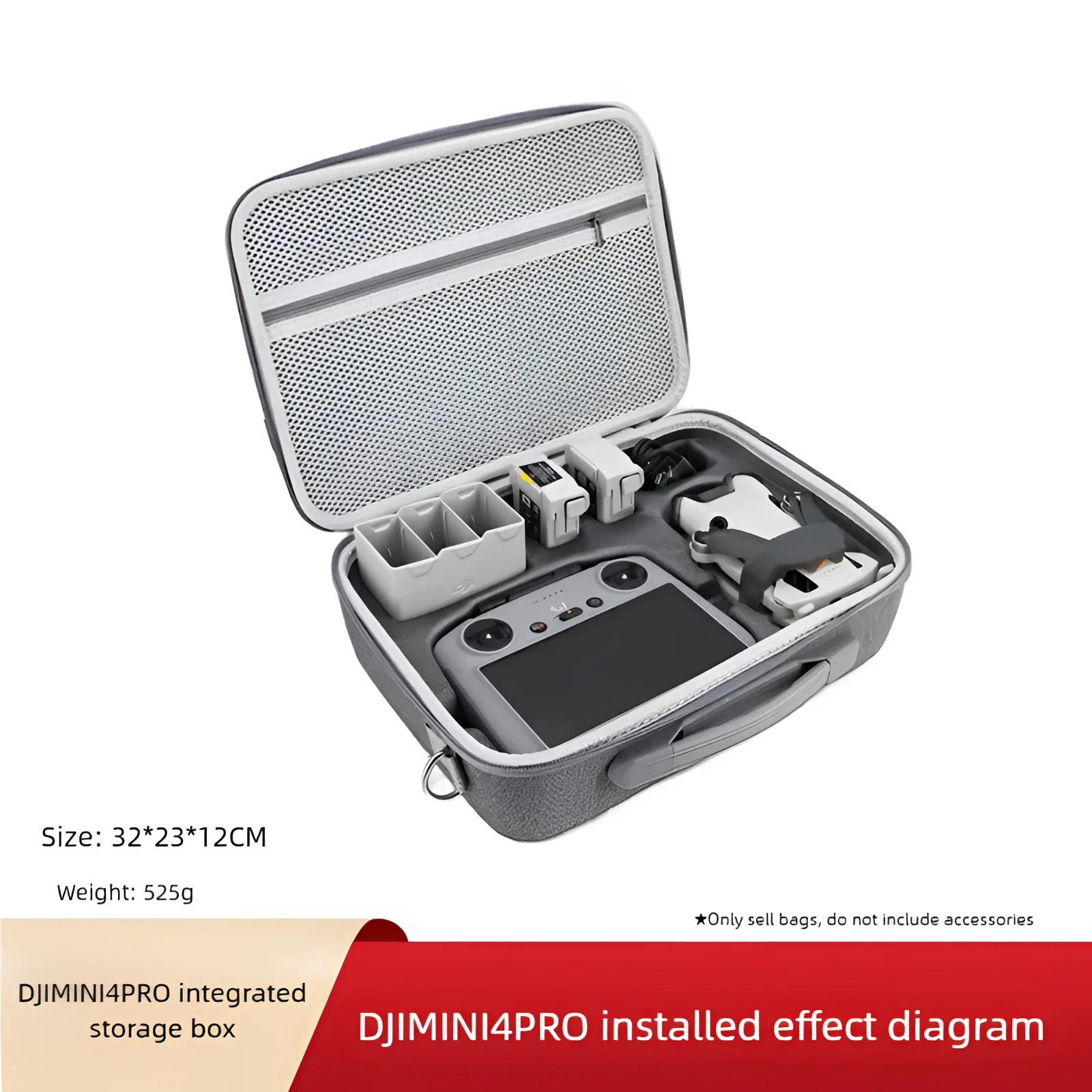 

Skyreat Mini 4 Pro / Mini 4 Case ,PU Leather Hard Carrying Case Compatible with DJI Mini 4 Pro Drone and Accessories