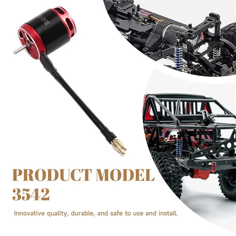 ABUM-For 1/10 RC Crawler TRX4 TRX6 SCX10 3542 2250Kv 540 Brushless Outrunner Motor 4.0 Plug RC Car Upgrade