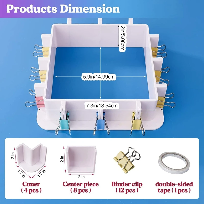 Resin Mold Silicone Epoxy Mold with Square Resin Mold Resin Casting Silicone Mold DIY Home Table Decoration Gift