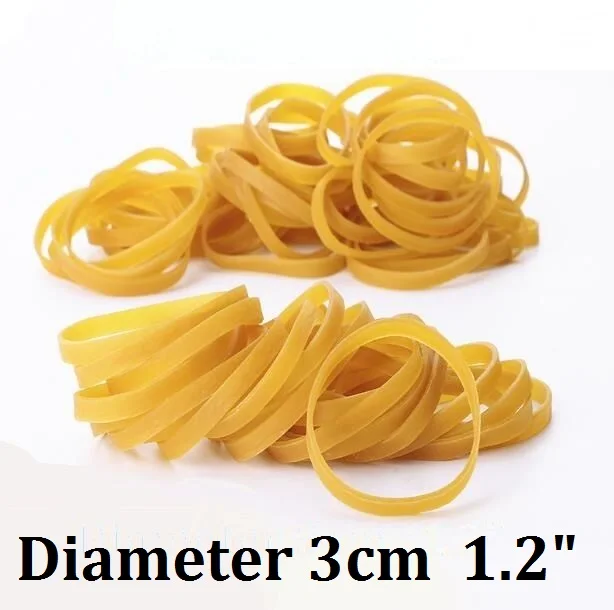 Diameter 3cm Small Wide Brown Elastic Rubber Band For Packing Packaging