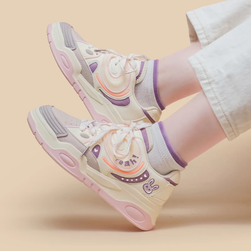 Amy and Michael Kawaii Shoes Lovely Girls Students Casual Running Sneakers Female Chunky Shoes Women Platform Sports Trainers