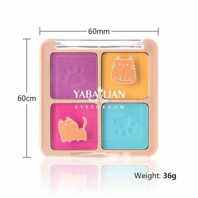 アイシャドウパレット,アイシャドウパレット,4色,マット,ファイングリッター,ロービジョン,カラーリング,耐水性,長持ち,メイクツール