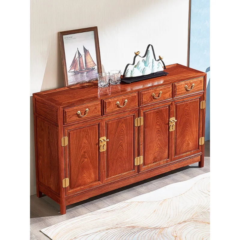 Mahogany dining side cabinet New Chinese storage tea cabinet Storage cabinet Locker Solid wood dining