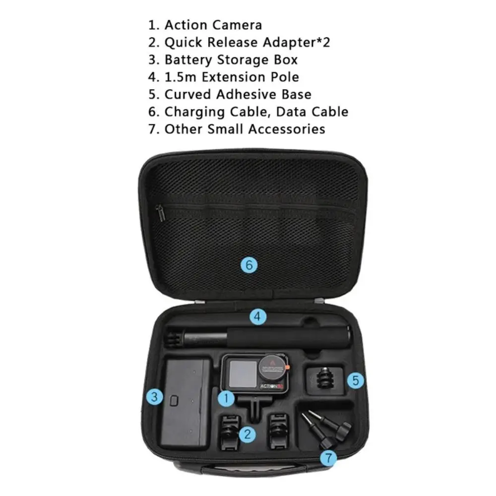 Portable Shoulder Storage Bag Protective Hard Carrying Case Waterproof Handbag Box for DJI Osmo Action 5 Pro Action 4 3