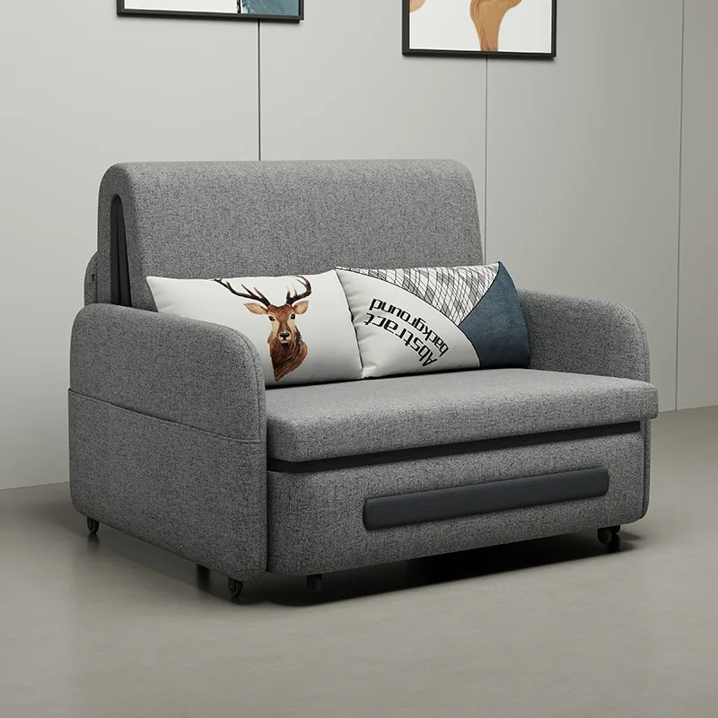 Multifunctional folding sofa bed dual-purpose small apartment living room single double 1.5 meters Internet celebrity