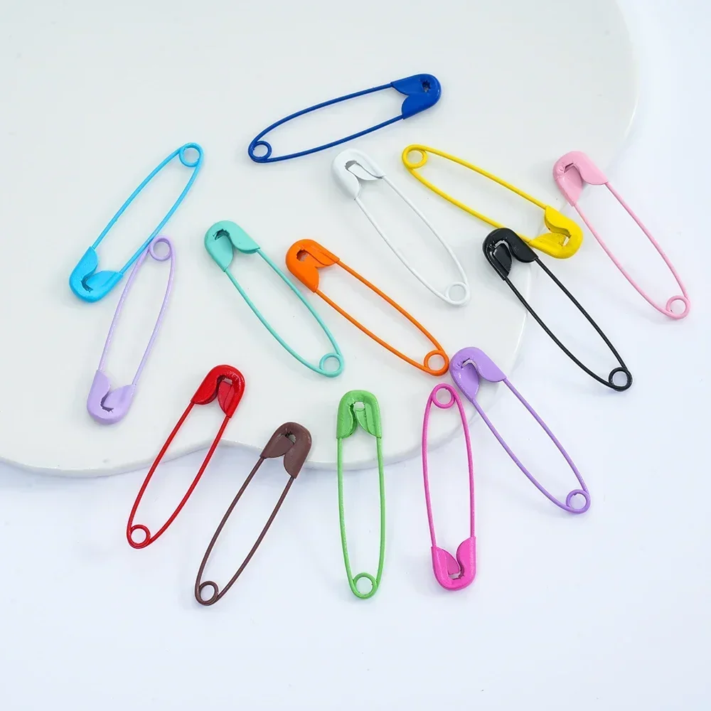 

50pcs Colorful Metal Accessory Safety Pins DIY Sewing Stainless Steel Needles Large Safety Pin Small Brooch Apparel Accessories