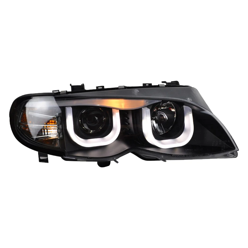 For BMW E46 2001-2004 318 320 323 325 330 Four Door Models High Quality Headlight with Motor Assembly LED Lens Headlight