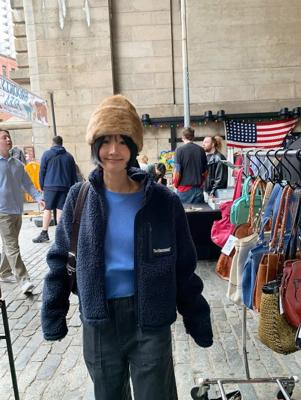 

Blue Lamb Velvet Jaet Women's Loose Fit Zipper Sweatirt Sle Stand Collar Outerwear Polyester Material Winter Season