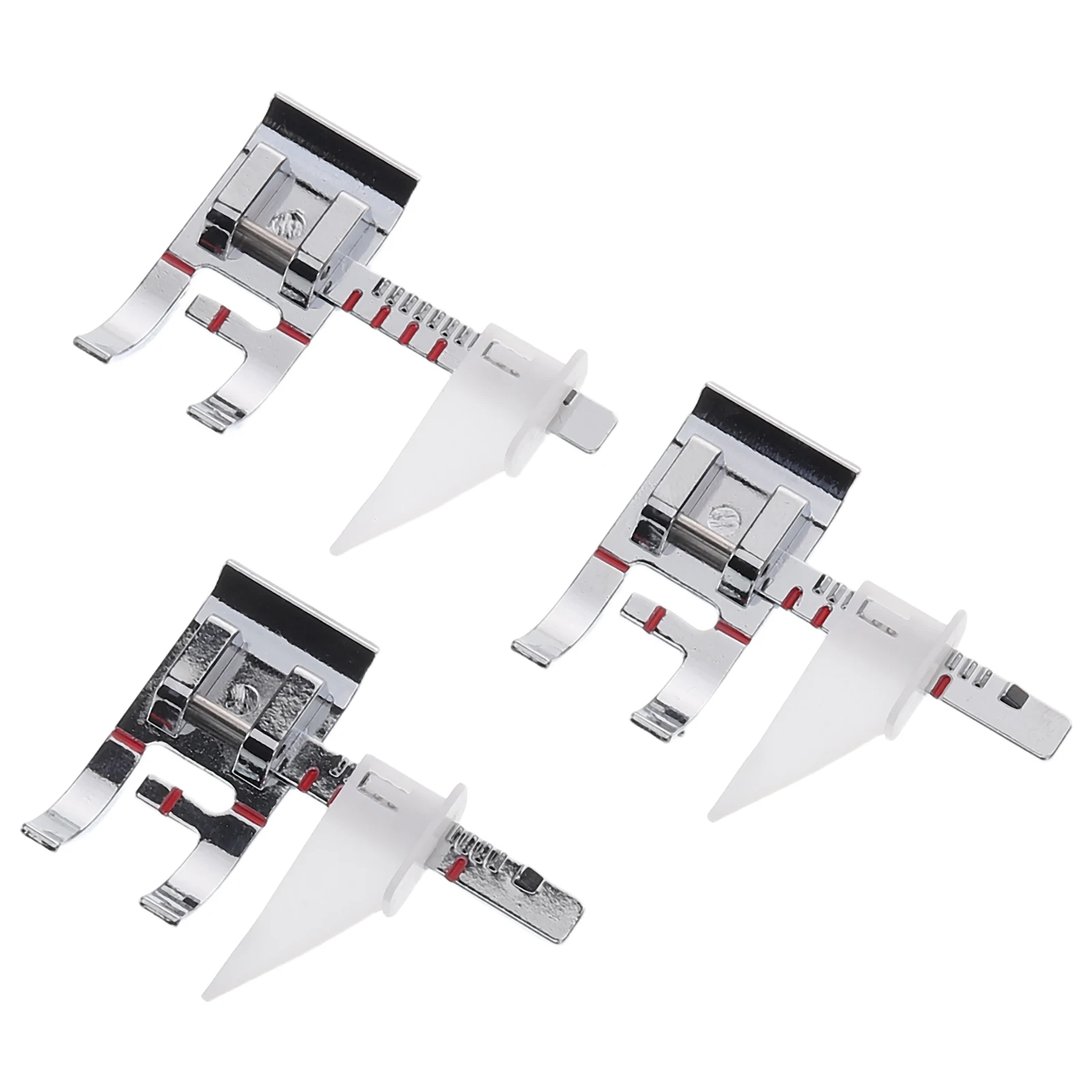 

3pcs Machine Accessories Darning Foot For Sewing Machine Zinc Alloy Edge Guide Presser Foot Darning Hem Button Adjustable Feet