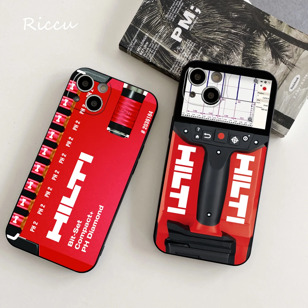 FOR IPhone Toolbox Brand Hilti Tools Phone Case 15 14 11 12 Pro 14 Plus X Pro 14 MAX 13 MINI XR XS 14 13 Pro Soft Phone Covers