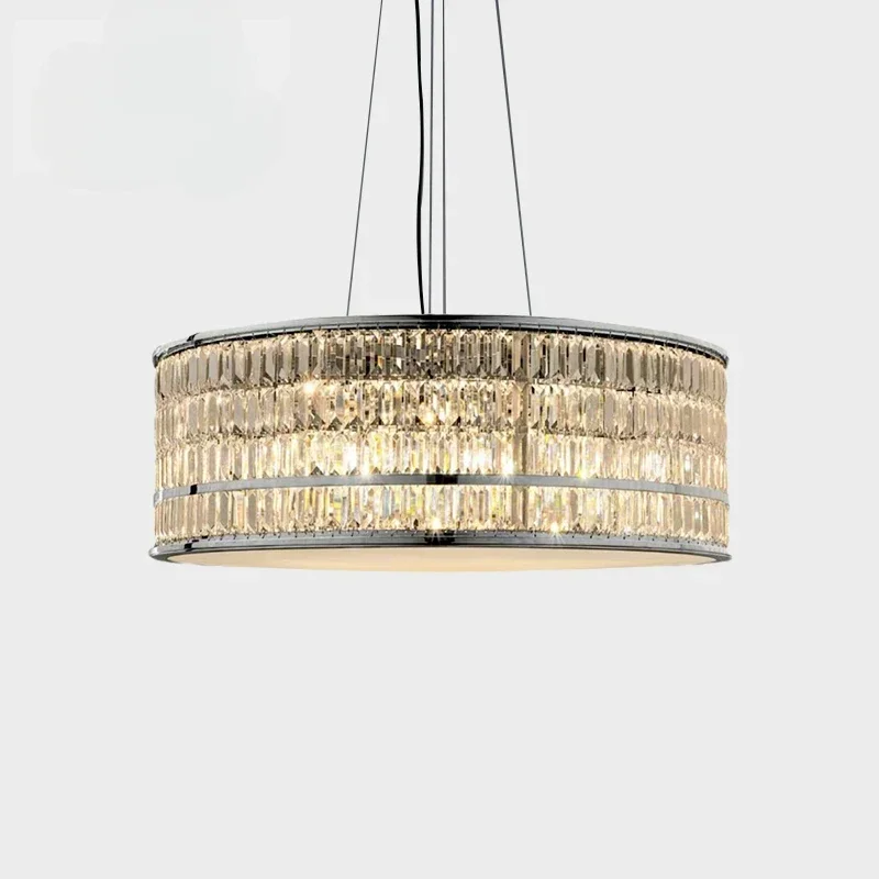 Nordic Luxury Clear Crystal Chandelier Led Home Decor Light Fixture Italian Style Hanging Lamps for Living Room Bedroom