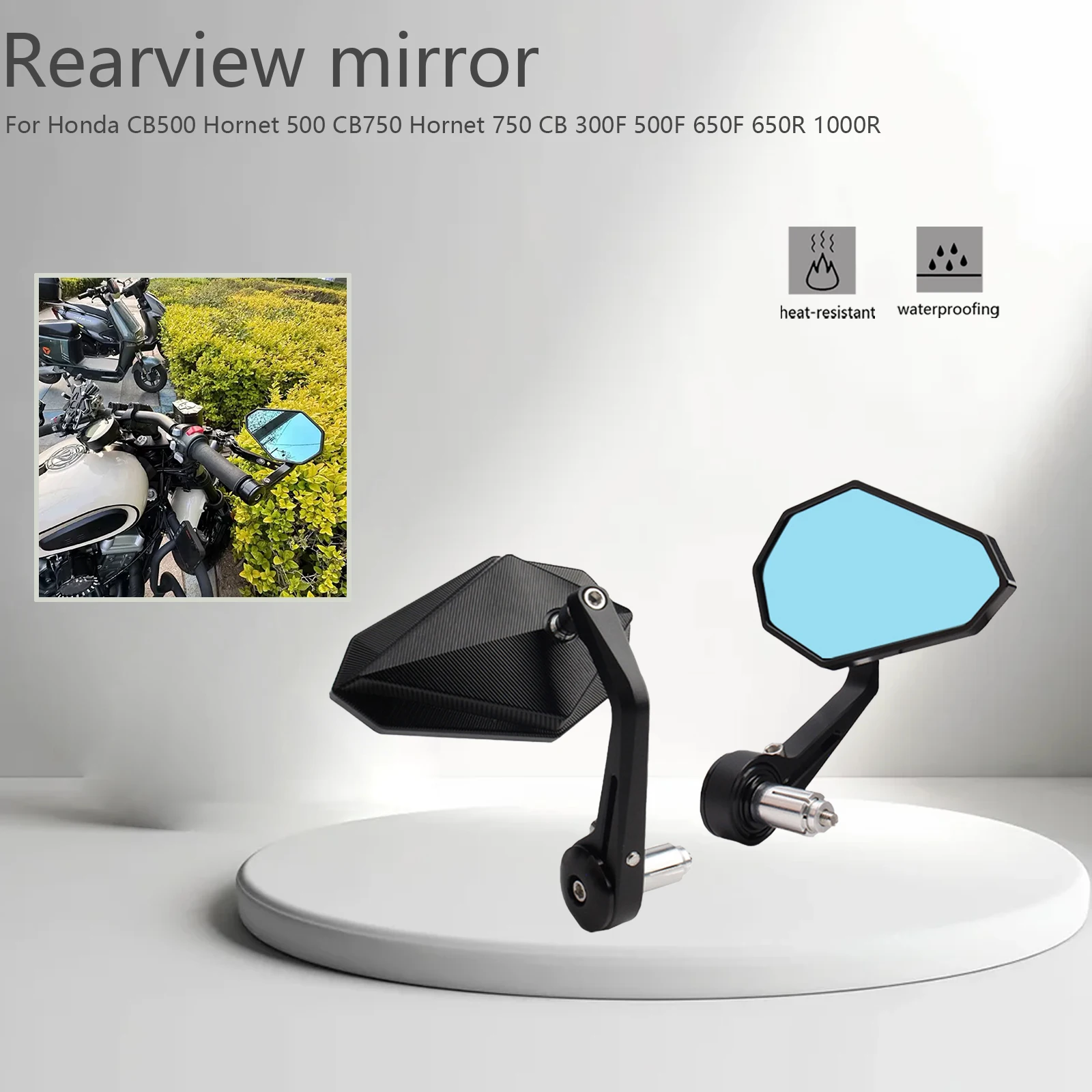 

For Honda CB500 Hornet 500 CB750 Hornet 750 CB 300F 500F 650F 650R 1000R Universal Motorcycle Accessories Rearview Mirror