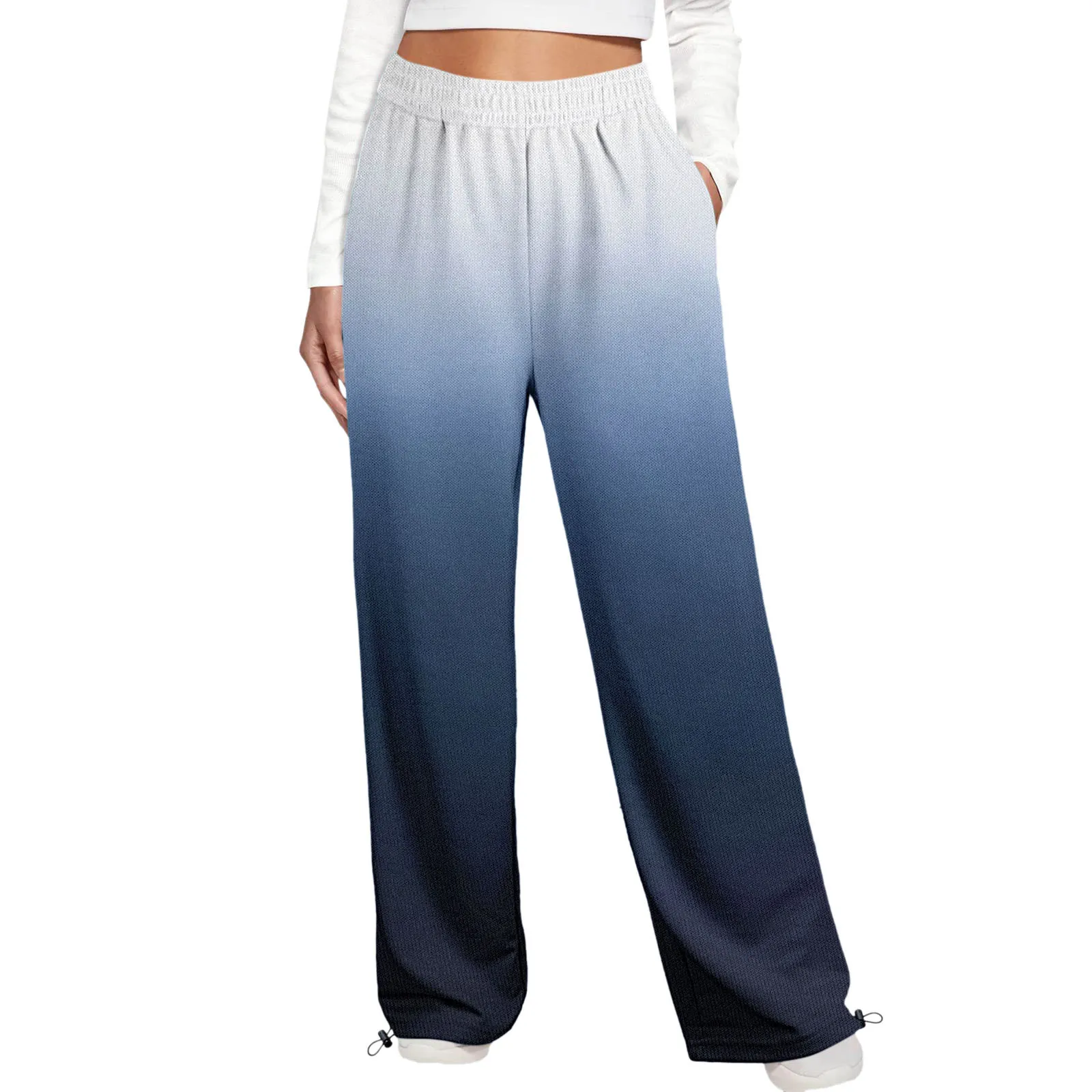 

Linen Pants Womens Fashion Pants For Women Casual Gradient Women'S Warm Up Pants Casual Loose Pants For Women Elastic Waist