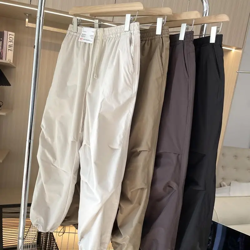 アウトドア防風FCE裏地付き伸縮性ウエストパラトルーパーパンツカジュアルトラウザーズワークウェアワイドレッグハイウエストロングパンツ