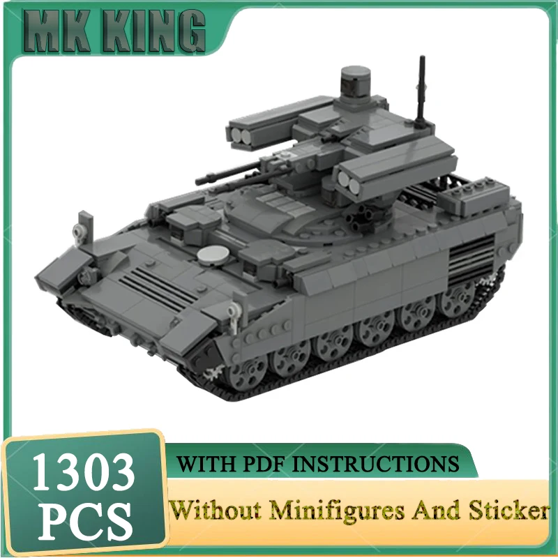 Moc Building Bricks Military Terminator BMPT-72 Tank Model Technology Armored car  Blocks Construstion Toy DIY Set Assembly Gift