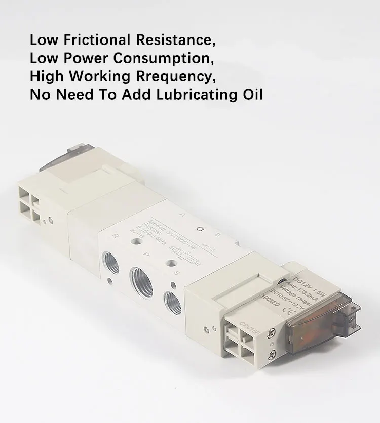1 Stück Neues Original Luft-Magnetventil 5V110-06 5V210-08 5V220-06 5V230-08 DC12V DC24V AC220V Pneumatisches Elektroventil – Detail 7