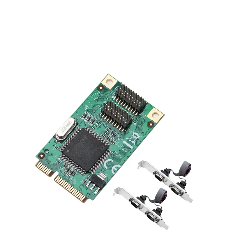 

For MiniPCIe To Four RS232 Serial Port Expansion Card MiniPCIe To DB9 Pin COM Port Adapter Card 9904