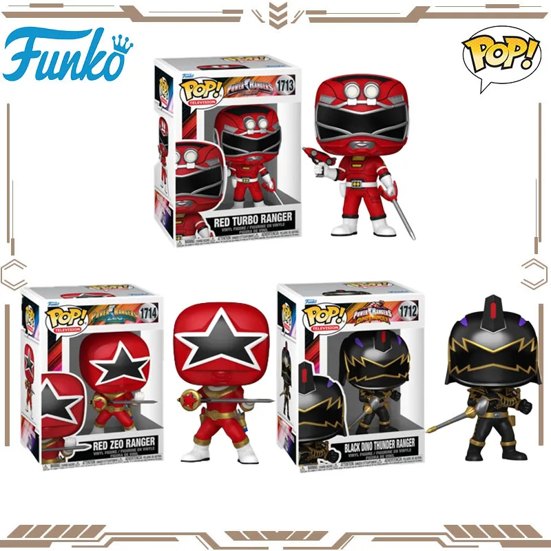 

Funko POP Original POWER RANGERS Red Turbo Ranger Black Dino Thunder Ranger Action Figure Toys for Boys Girls Gift