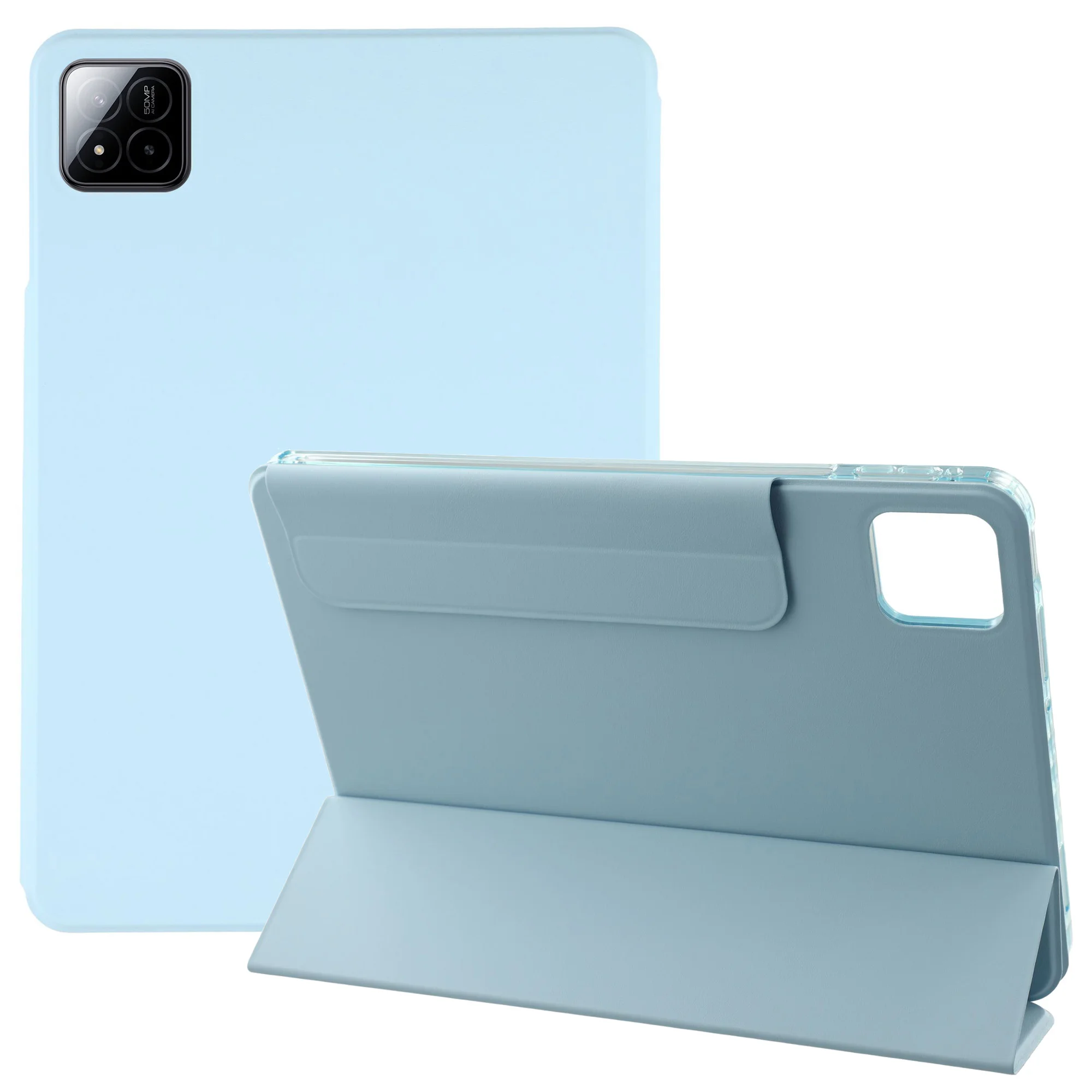 

For Xiaomi Pad 7 / 7 Pro Case Folding Stand Magnetic Leather Tablet Cover - Baby Blue