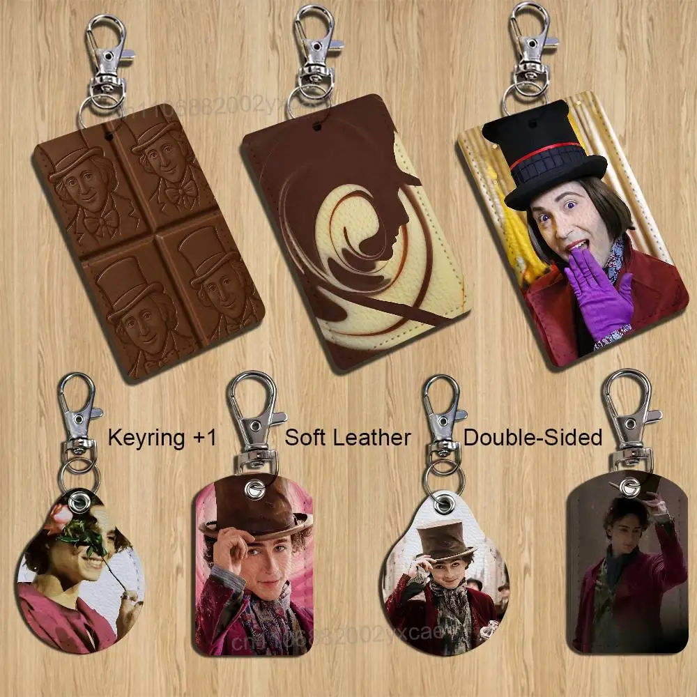 Tarjetero con llavero de la película Chocolate Willy Wonka, protección ejecutiva para tarjetas bancarias, de crédito, de metro y autobús