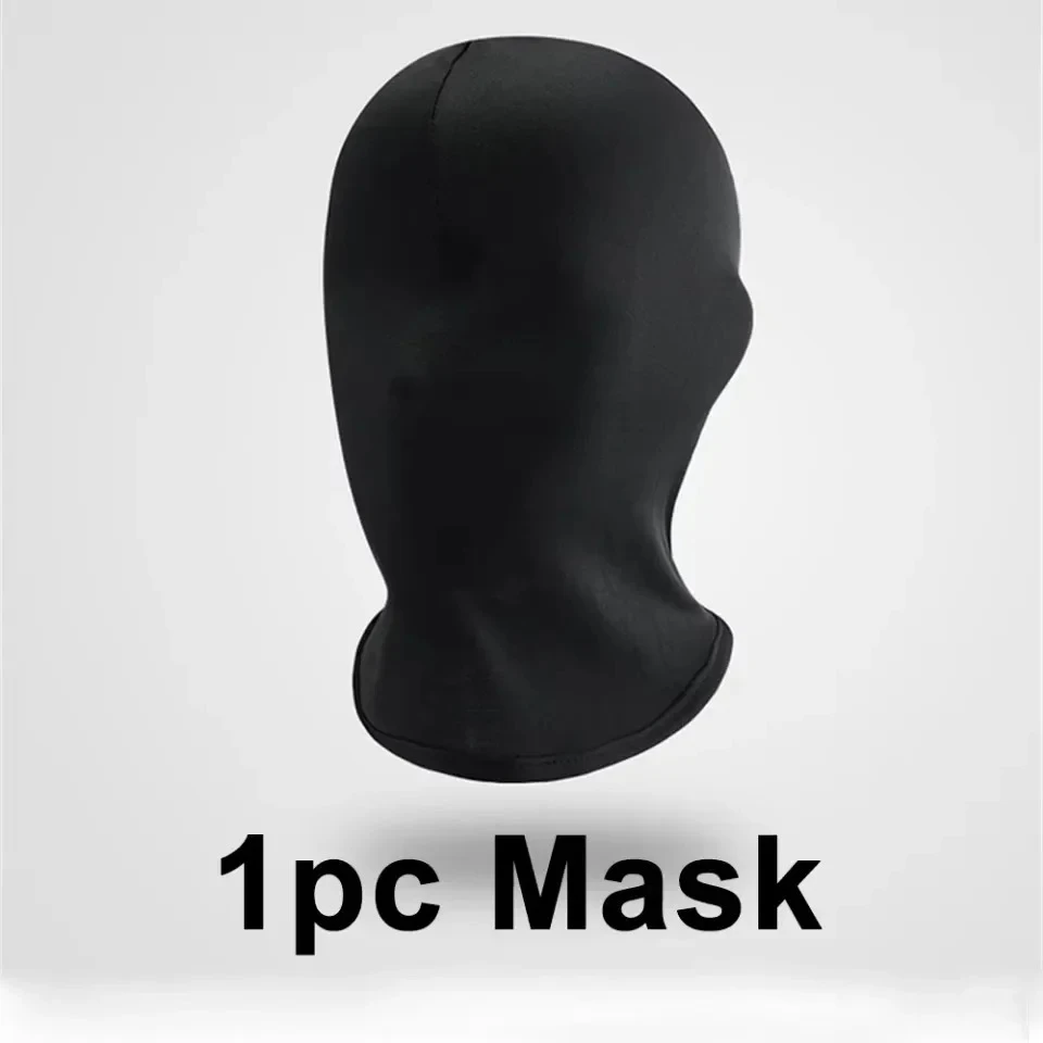 Cosplay Black No Hole Spandex Head Cover Hat Women Men Simulate CS Balaclava Cap Sun Uv Protection Bike Motorcycle Ski Mask image 6