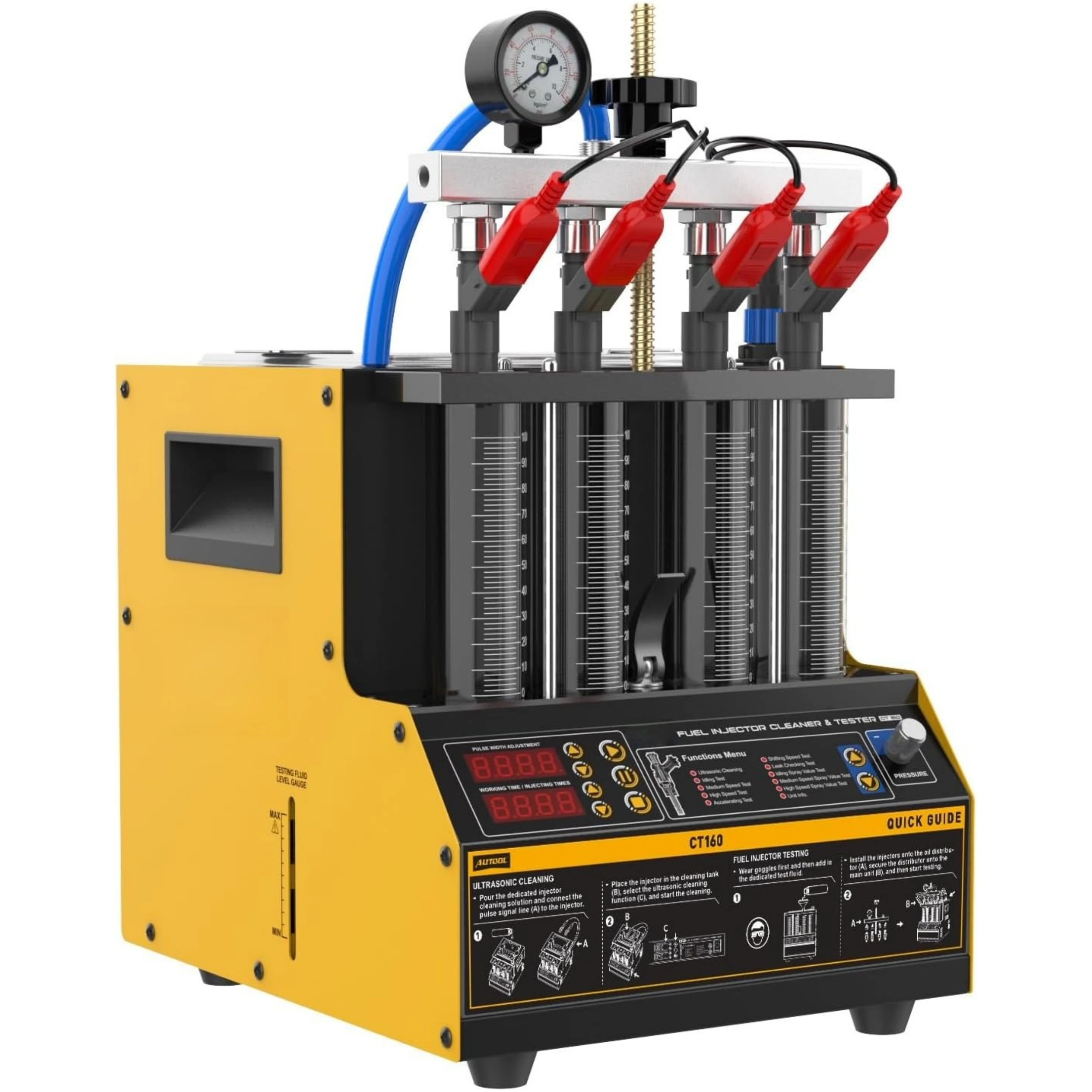 

Injector Cleaner Testing Device Ultrasonic Fuel Injection Cleaner with Heating 4-cylinder