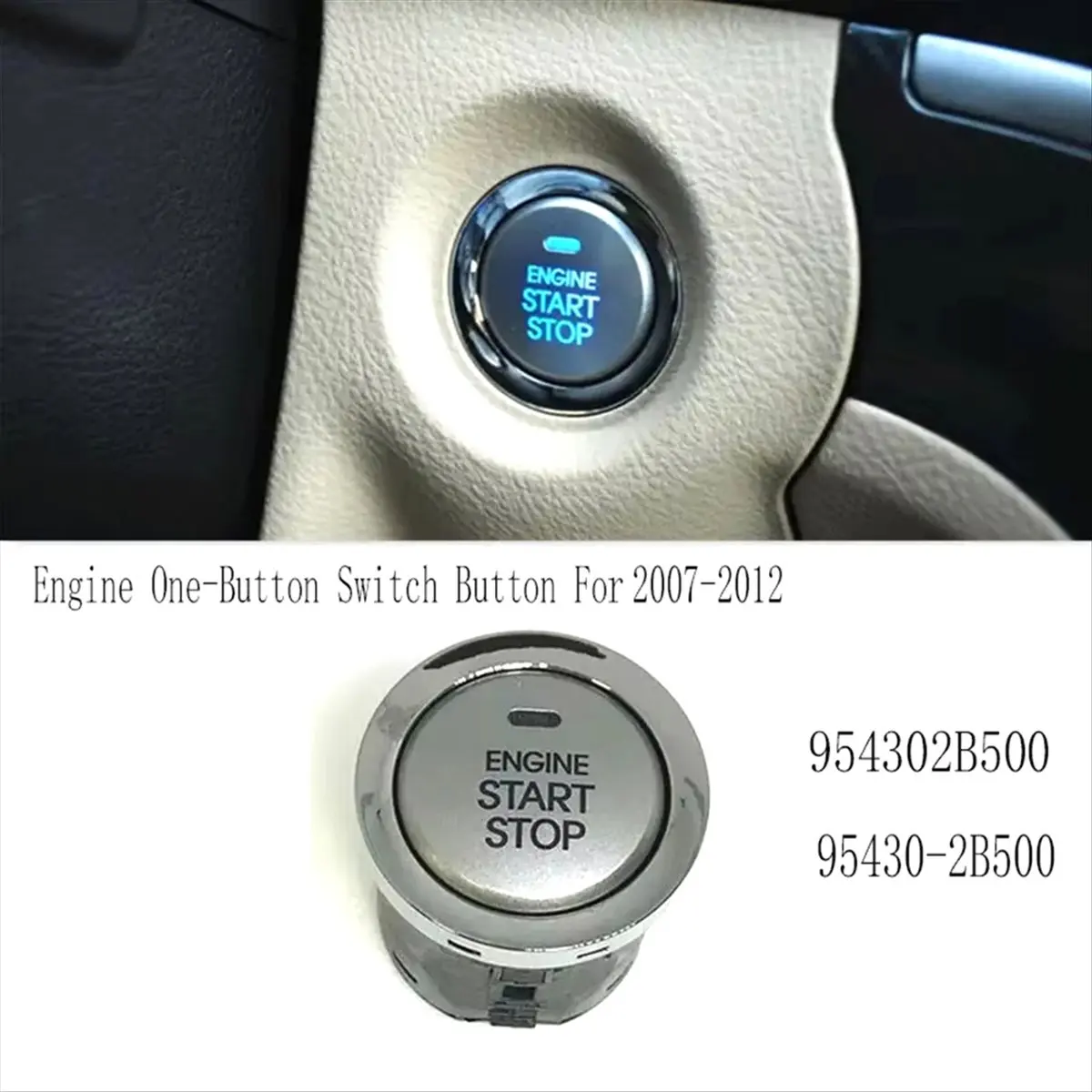 #86Y Automotive Parts & Accessories,Engine One-Button Switch Button for Hyundai Santa Fe 2007-2012 (plastic)