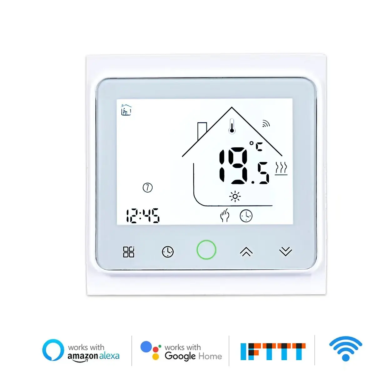 Smart Wifi Touch Screen Thermostat For Electric Floor Heating Mat Wire Cable House Warming Up Google App Controller