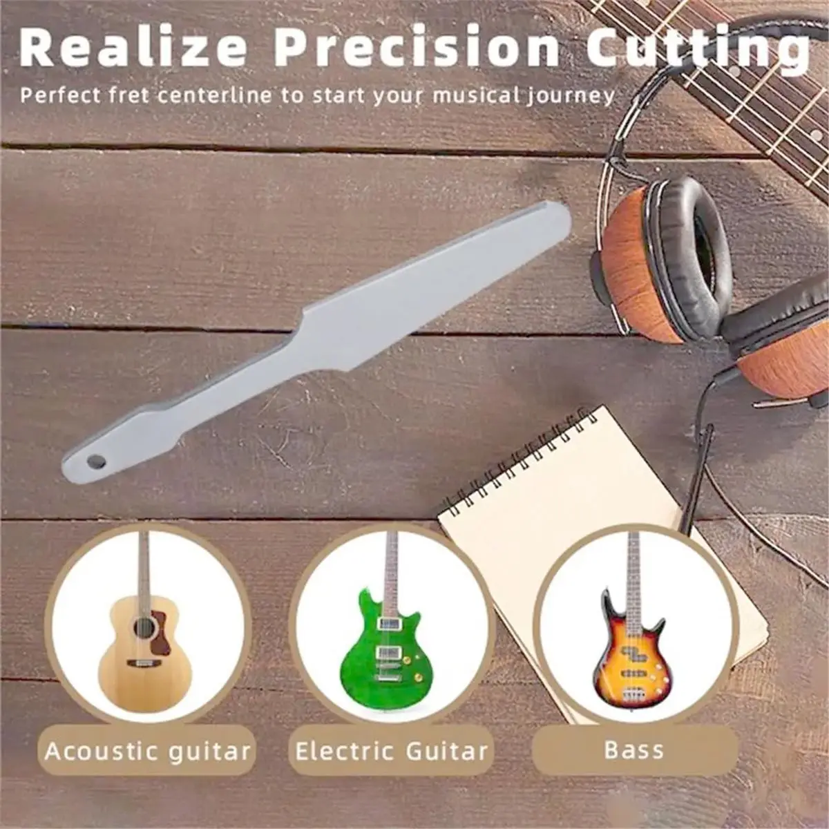 DT35BG Guitar Fret File, Double-Side Fret Crowning File, Professional High Carbon Steel Design Fret File for Electric, Acoustic