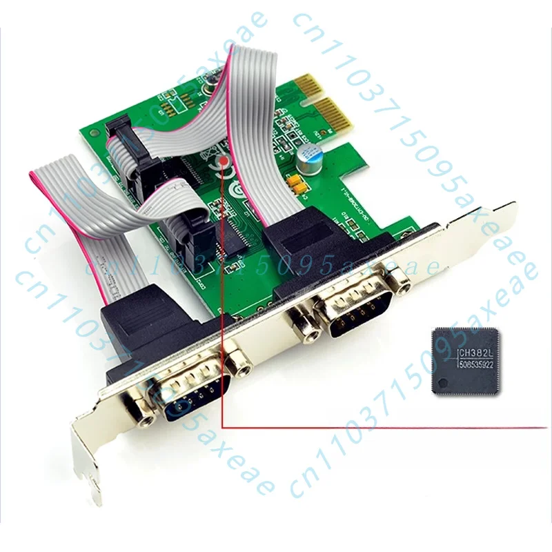 For Syba E1-PCE382-2S PCI-E to 2 Port RS232 Serial Card WCH382 Chip for Industrial POS Desktop