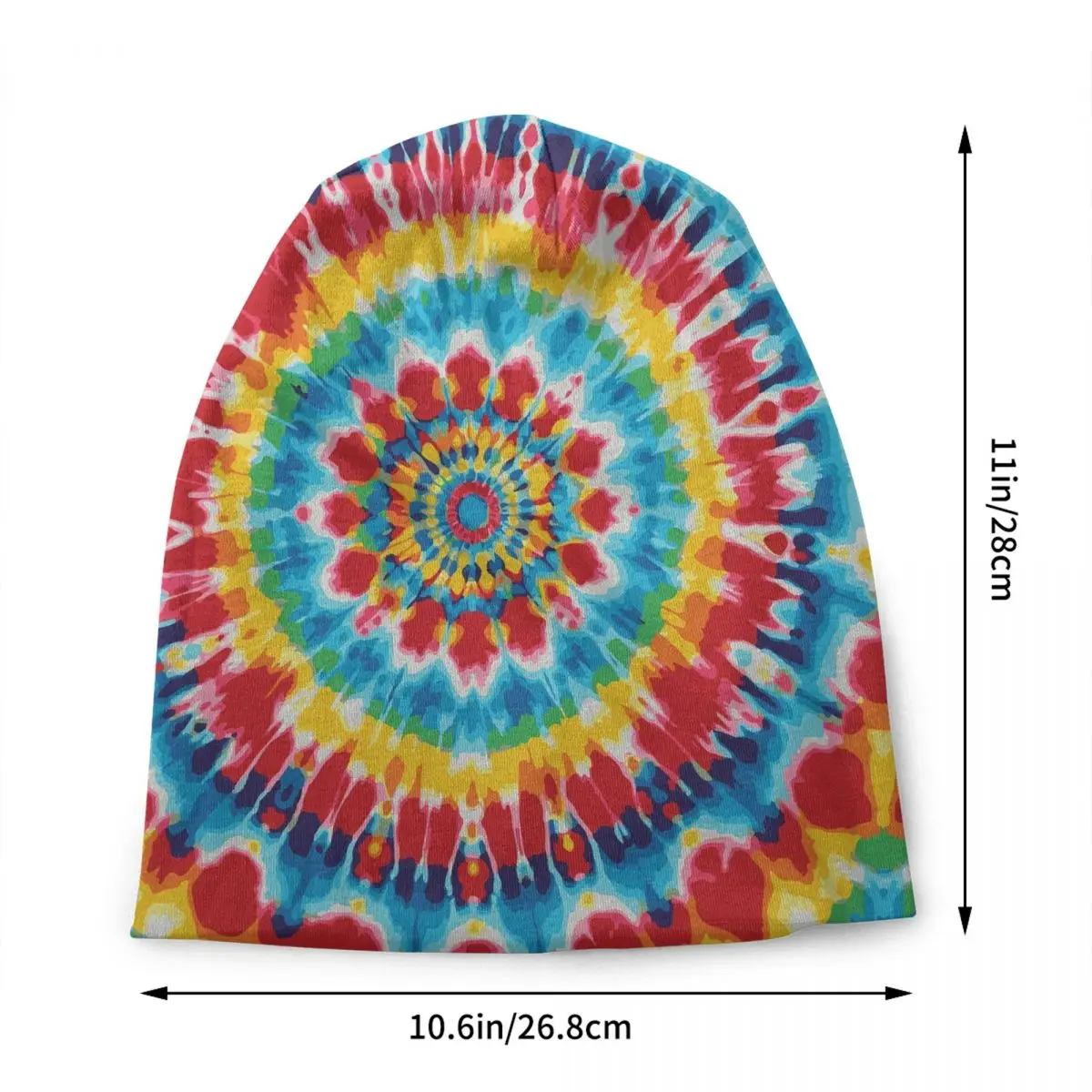 Custom Coloured Rainbow Tie Dye Pattern Skullies Beanies Caps Unisex Winter Warm Knitting Hat Cool Bonnet Hats Outdoor Ski Cap