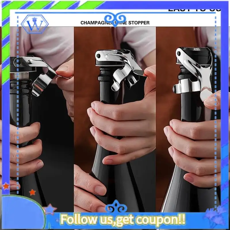 

Простые в использовании 4 шт. пробки для бутылок шампанского и вина из нержавеющей стали, герметичные, сохраняют свежесть, многоразовые, экономия, серебро