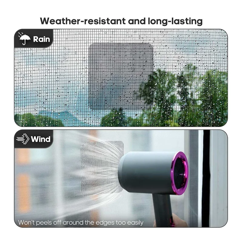 AEE6-14 vellen reparatieset voor raamschermpatches, 3 maten raamschermreparatieset voor gaasschermdeur, schermreparatietape