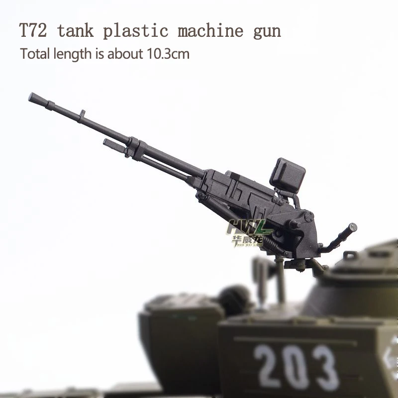 Henglong 1/16 Model Tank 99a Sherman M1a2 Challenger T90 Simulated Plastic Metal Decorated Machine Gun