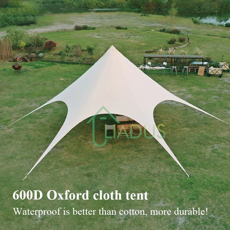 Waterproof Outdoor Camping Tent for Travel and Picnics Garden Sunshade Awning Tent Sun Shelter with Nail Wind Rope Camping Gear