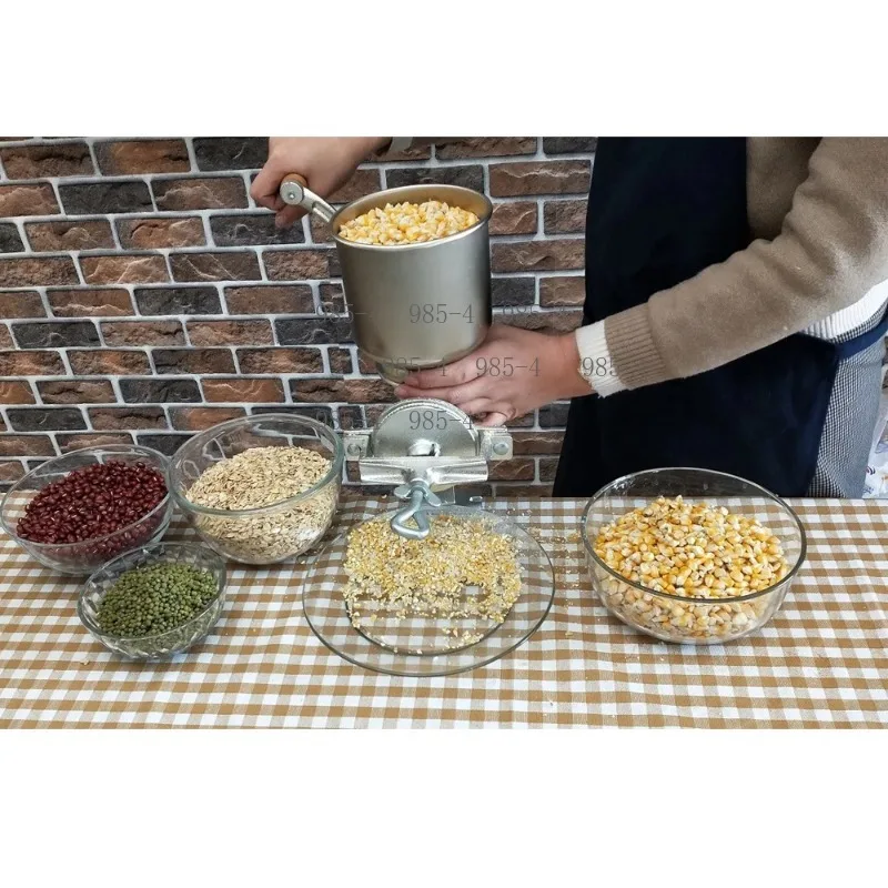 Tinned Iron Manual Flour Mill Household Large Grinder for Walnut Peanut Corn Herb Spice