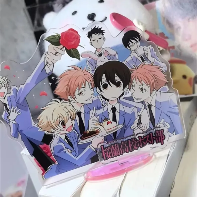 ‌Anime Ouran High School Host Club Fujioka Haruhi Cosplay Standing Plate Acrylic Figure Stand Desktop Decoration Ornament Prop