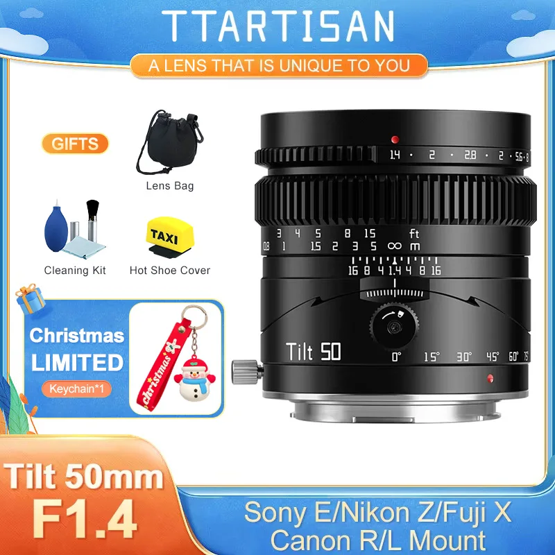 TTArtisan 50mm F1.4 obiektyw Z pełną klatką Z dużą przysłoną, ręczny obiektyw do Sony E M43 Sigma Panasonic L Fuji X Nikon Z Kanonir