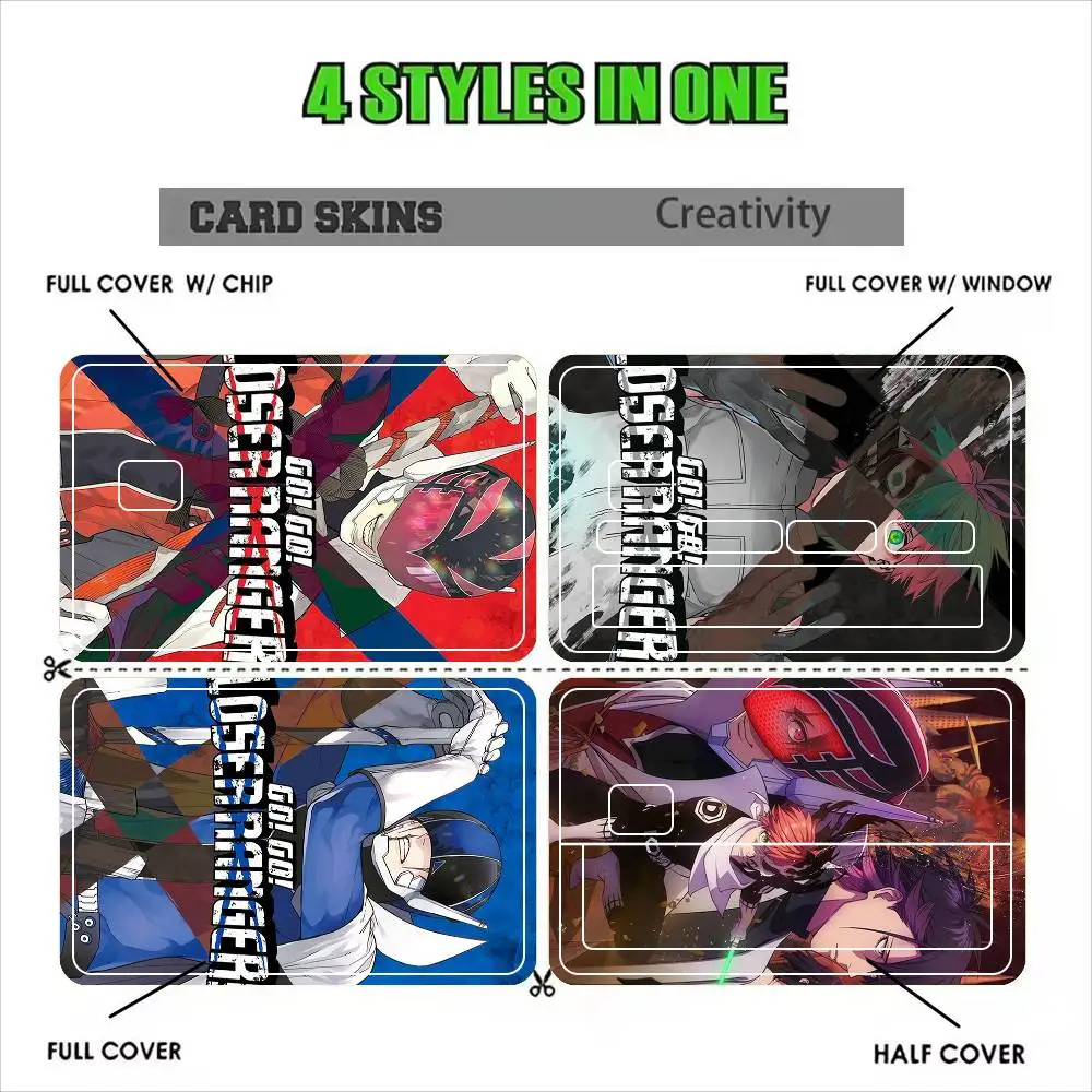 sentai daishikkaku Go! Go! Loser Ranger!  Sticker Film Tape Skin for Credit Card Debit Card Waterproof Stickers Cartoon