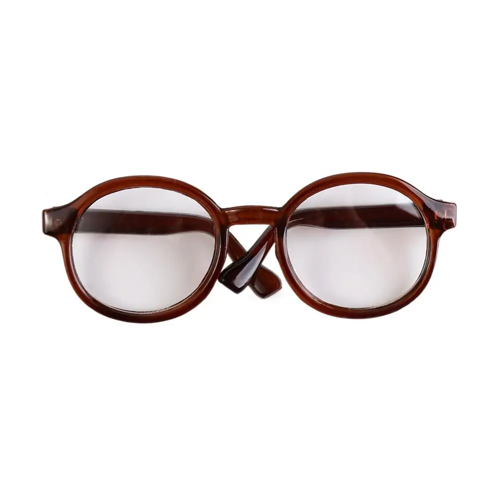 Doll Accessory Transparent Plastic Glasses Plastic Candy Color Doll Round Glasses 6.5CM 9CM Transparent Doll Mini Glasses