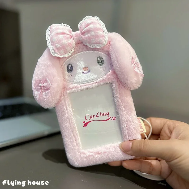 かわいいサンリオアニメ保護カバー マイメロディ キュート クロミ カードホルダー ID写真ディスプレイカードホルダー 収納バッグ キーホルダー