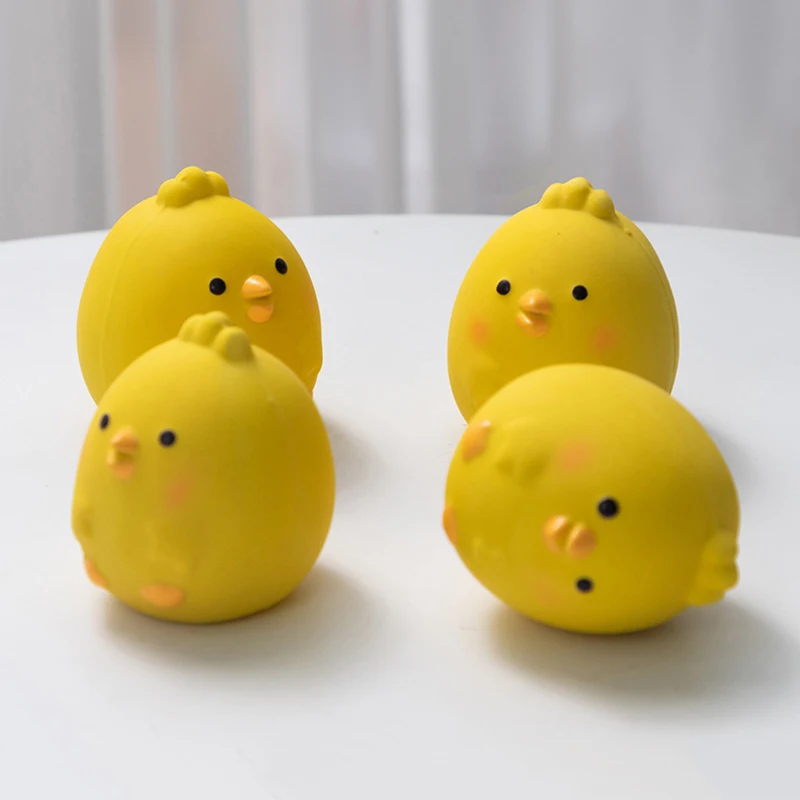 Pet Squeaky Toys Cute Chicken Dog Chewing Rubber Toy Cleaning Tooth Dog Chew Toy For Dogs Bite Resistant Sounder Pet Supplies