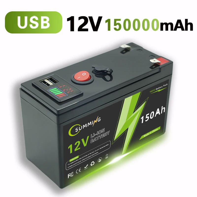 

Durable 12V150Ah Deep Cycle LiFePO4 Battery Lron Phosphate Battery,Optimized for Solar Battery Renewable Energy Systems and RV