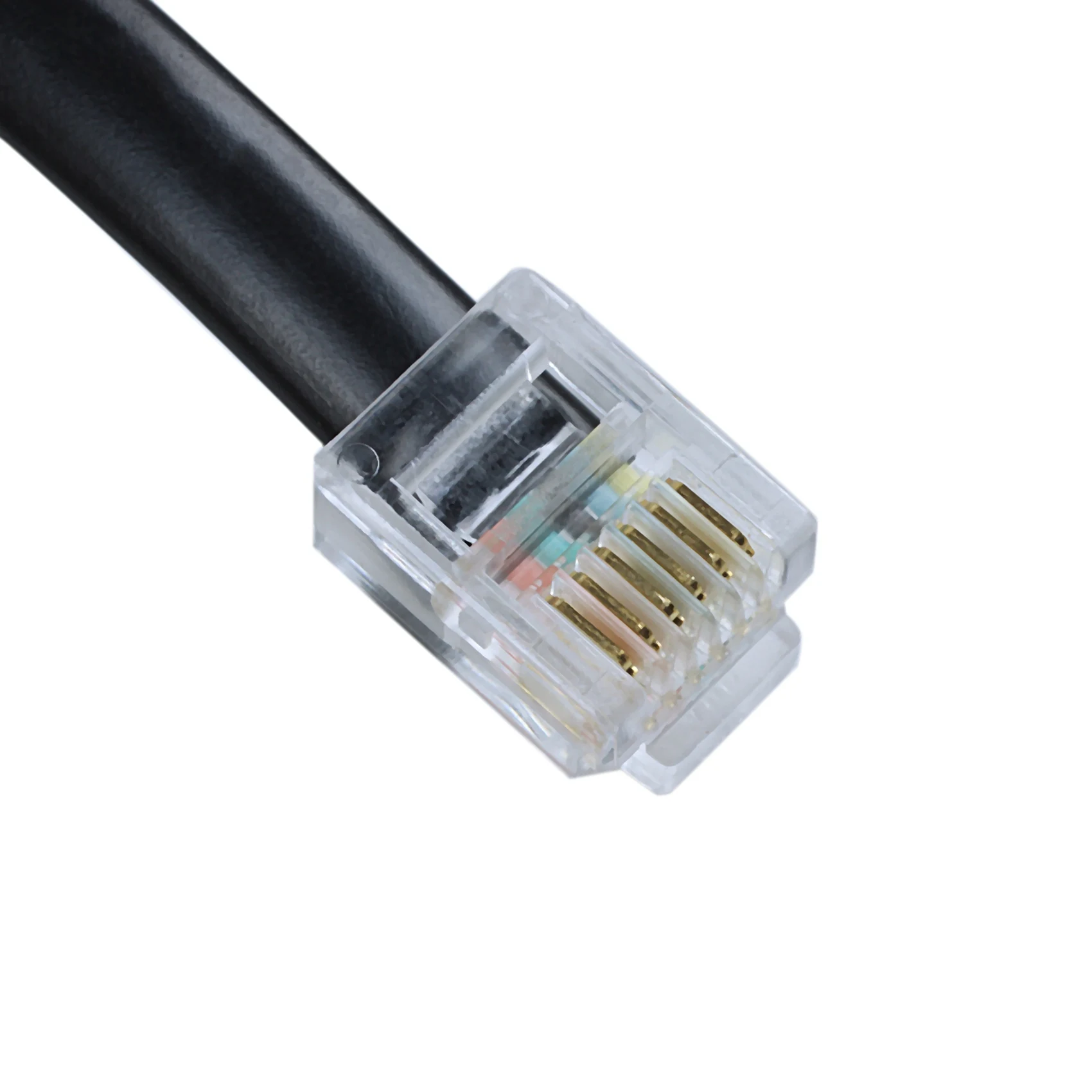 Cable de Extensión Telefónica para Fax y Módem AEF1-2X 6P6C RJ11, 5 Metros de Longitud, Color Negro