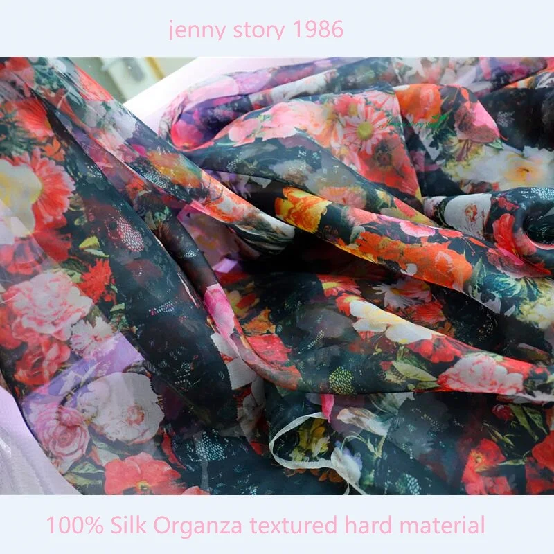 Silk Chiffon Drift Fabric Digital printing with 100% natural materials Multiple color patterns to choose from